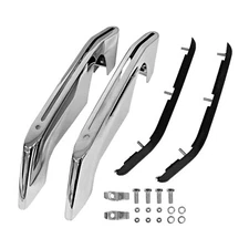 1968 Impala Front Bumper Guards Chrome w/ Black Trims Pair Right & Left Dynacorn
