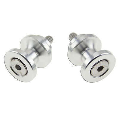 8mm Slider CNC Silver For Honda Suzuki GSXR Rhino Swingarm Stand Spools Lift