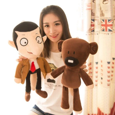 Mr Bean & Brown Bear Plush Doll Soft Stuffed Animal Toy Kids Birthday Gift 30cm