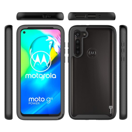 Custodia rigida trasparente militare sottile per Motorola Moto G8 Power Case - Foto 8 di 44