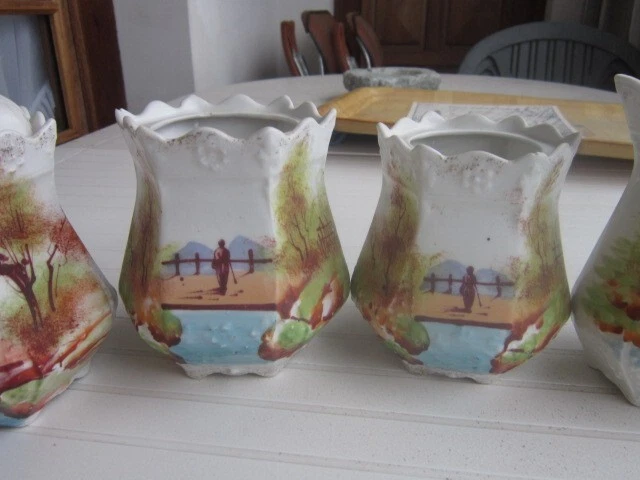 anciens pots à épices et pichets en faïence peints à la main - Photo 3/4