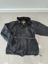 Harley Davidson Motorcycle Roadway Rain Wear Jacket Grey and Black Size 2X
