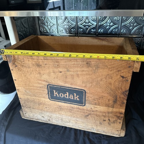 1952 Original Kodak Cameras Wooden Carrying Box Crate Ortho Chromatic “Exc Cond” - Picture 6 of 8