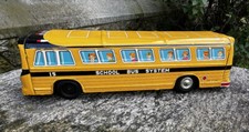 Tin Litho Friction 11" School Bus System Made in Japan Vtg 50's or 60's -VG 