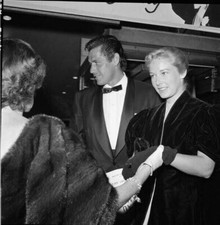 Gordon Scott Vera Miles 1950's Candid Original 2.25 x 2.25 Camera Negative