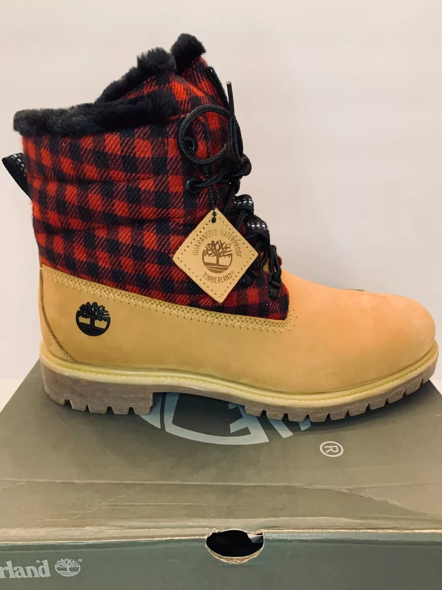 Checkered timberland best sale boots