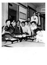 PARTY NIGHT,JAPAN,1930'S.VTG 3" x 2.3" PHOTO^10