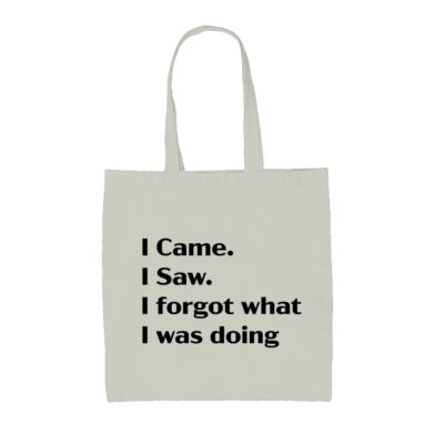 Came, Saw, Forgot What I Was Doing - Canvas Tote Bag - Lustiger Spruch alt