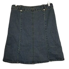 Carolina Blues / Vintage A-Line Back Zip Denim Jean Skirt / Women's Size 10