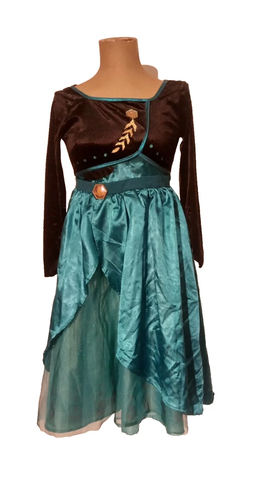 Disney Frozen 2 Queen Anna Deluxe Child Costume Size m 7-8 - Image 3 of 4