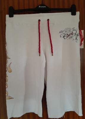 Ecko Red. White Gold Logo Cropped Pants Joggers Size M 12-14 NWT UNUSUAL 
