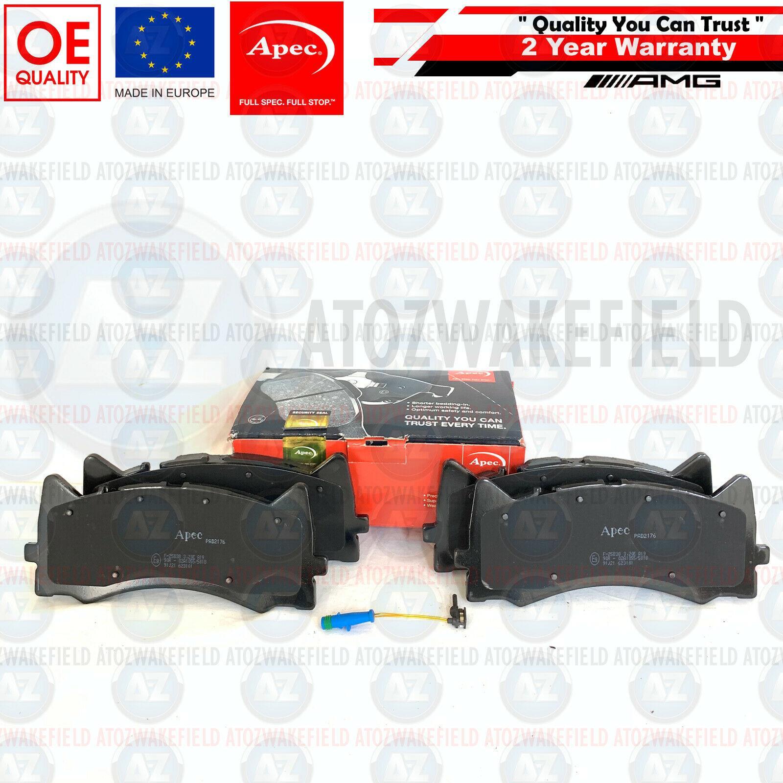 FOR MERCEDES AMG C63 C63S FRONT REAR APEC PREMIUM BRAKE PADS WEAR WIRE
