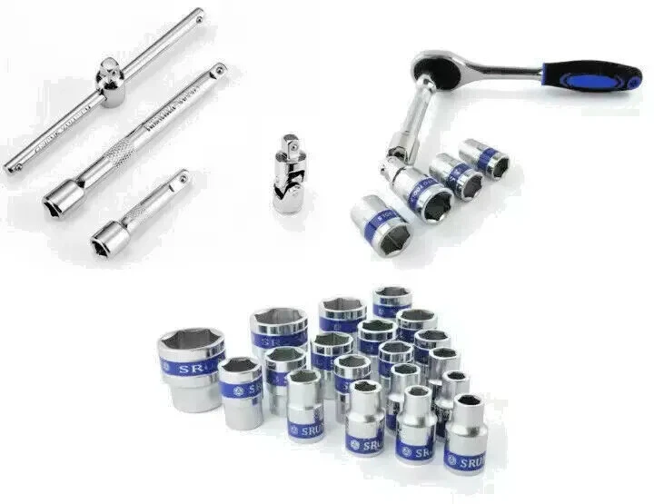 32PCS 1 2 DR Box Socket Set Box Spanner Set Wrench Tools Set