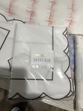 $108 Matouk Italy New 1pc Boudoir Sham 500TC Percale Butterfield 