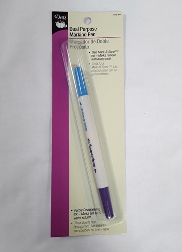 Dritz Dual Purpose Marking Pen, Blue and Purple - Picture 1 of 2