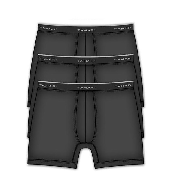 Tahari Men's Boxer Brief With Comfort Waistband 3Pack Assorted Colors