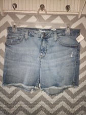 7 Seven For All Mankind Weekend Short Blue Denim The Straight Cutoff Denim New