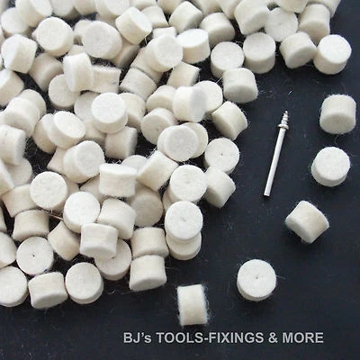 25 EXTRA WIDE felt polishing wheel kit rotary hobby tool Dremel ACCESSORIES