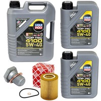 MotoröL Set 5W-40 Liqui Moly 7 Liter + ÖLfilter + Schraube FüR BMW X3 3.0 7Er
