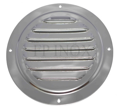 Grille Ronde Ventilation 128 Mm Inox - FP INOX - Neuf - Pour Aération Murale Ou Plafond