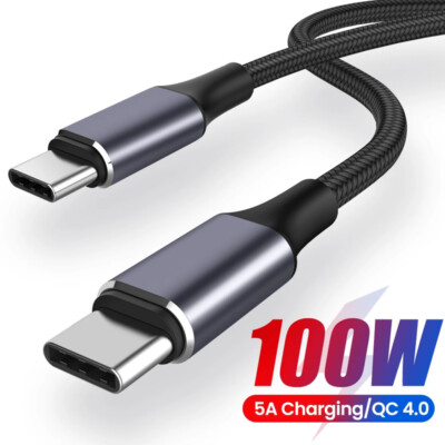 100W Ladekabel USB-C to USB-C (20Gbps) TYPE-C PD für SAMSUNG HUAWEI APPLE LENOVO