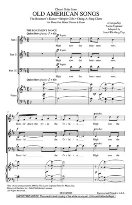 Old American Songs (Choral Suite) 3-Part Mixed Aaron Copland