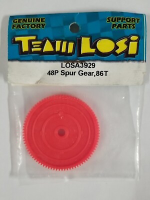 Vintage RC MF Losi 86 Tooth 48 Pitch Dual Slipper Spur Gear Red Plastic (1) 3929