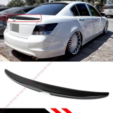 FOR 2008-2012 HONDA ACCORD 4DR SEDAN PAINTED GLOSSY BLK REAR TRUNK LID SPOILER