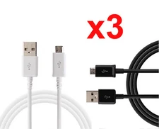 3x 3ft Micro USB Charger Charging Sync Data Cable For Galaxy Note HTC LG