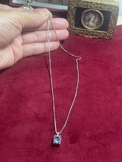 Jolie Fine Chaîne Et Petit Pendentif En Argent Massif 42Cm