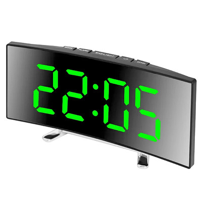 Creative Curved Elektronische Uhr, LED Großbild Plug-In Batterie Dual-Purpose 