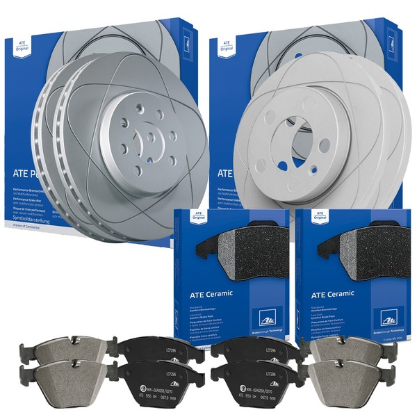 ATE Bremsscheiben Powerdisc +BelÄGe Ceramic Ford Focus III Vorn Ø278 Hinten Ø271-image