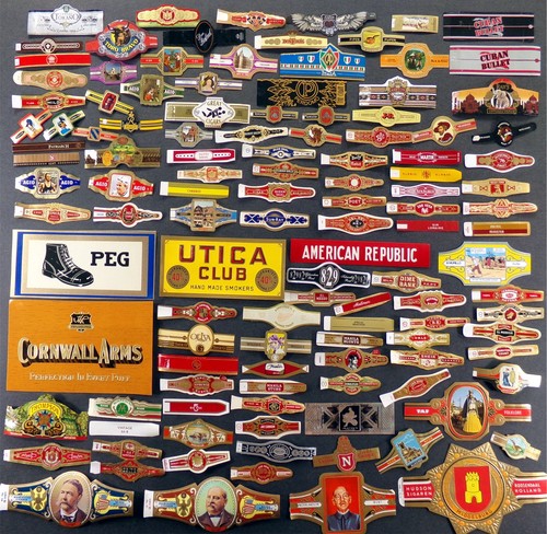 100+ Cigar Bands: Worldwide Collection Vintage/Modern USA Foreign Label Band Lot