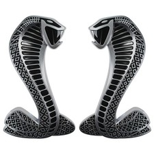 Ford Racing Fender Emblem Cobra Snake Pair Gt500 Mustang 2007-2014