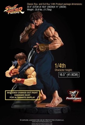 Prototypez Studios Evil Ryu Street Fighter 1/4 Scale Statue Very Rare 150 ES