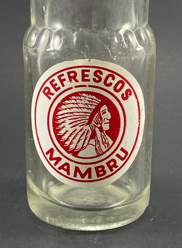 REFRENSCOS MAMBRU 7oz Indian Soda Pop ACL Bottle RIO PIEDRAS PUERTO RICO