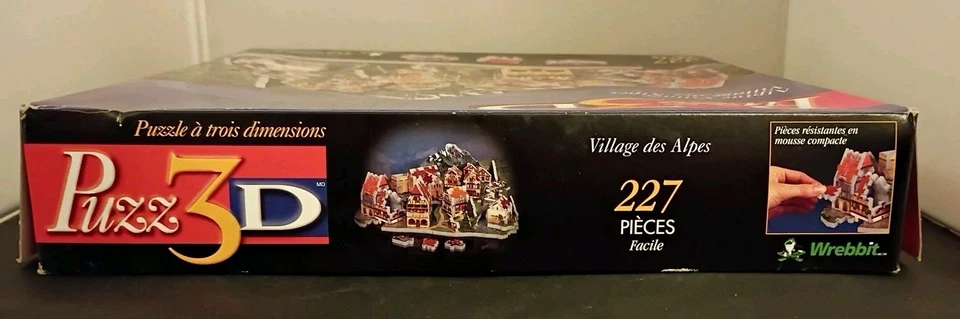 Puzz 3D Alpine Village 1999 WRebbit 3 Dimensional Puzzle Construction Preowned - Image 3 of 4