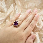 24K Gold 925 Sterling Silver Rings Glittering Color Change Sapphire Oval 9.55Ct