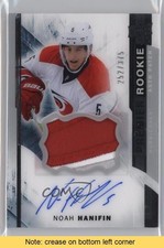 2015 Premier Acetate Rookie Auto-Patch 252/375 Noah Hanifin Patch Auto READ 2a8