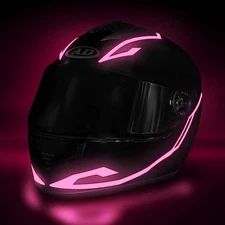 Motorcycle Helmet Light,3 Modes Driving EL Light Strips,Battery Helmet Light...