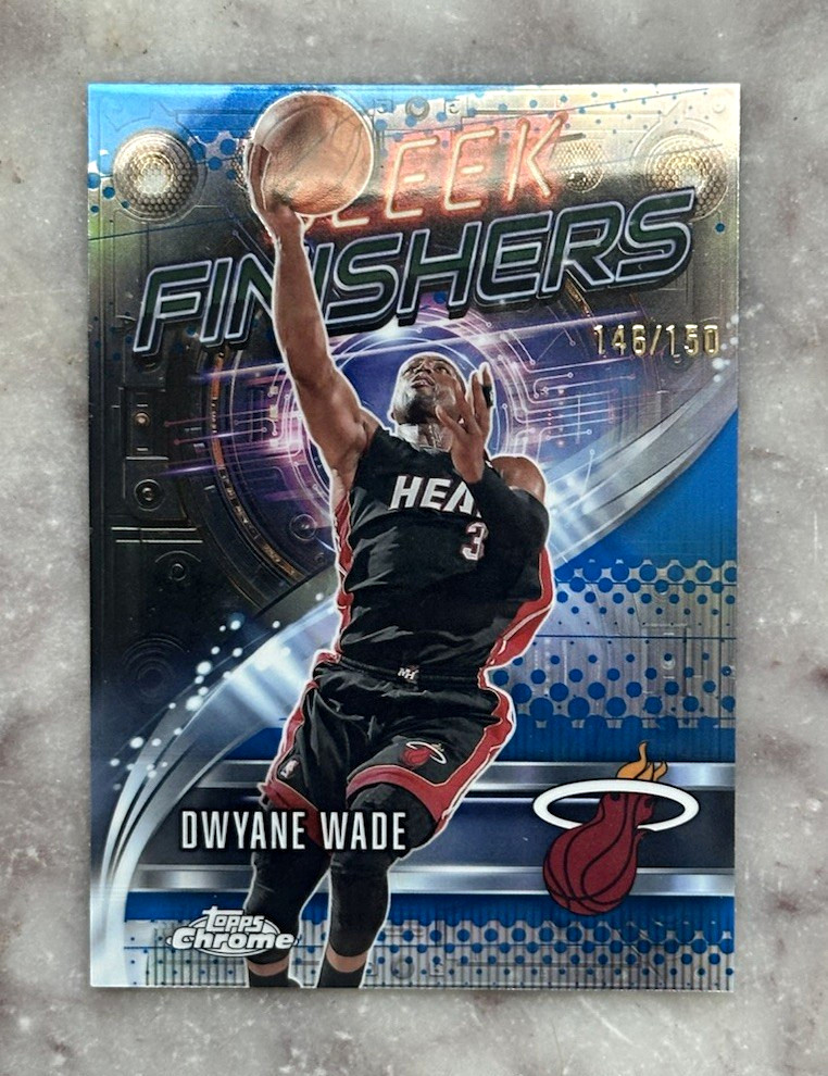 2025 Topps Chrome Sleek Finishers Dwyane Wade Blue /150 #SF-12