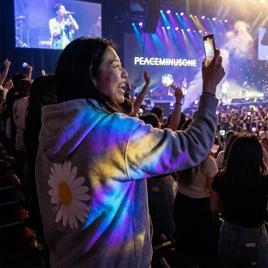 GDRAGON peacemamaone 韓国 popup限定　HOODIE L Peaceminusone x 2025 MAMA Awards Peacemamaone Zip Up Hoodie Black