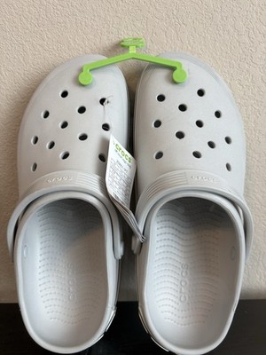 Crocs Off Court Logo Clog New With Tags Mens s 10 Women s 12 Gray 209651-1FT