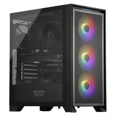 darkFlash ATX Mid-Tower Gaming PC Case, Pre-Installed 3x120mm Fix RGB Fans, with