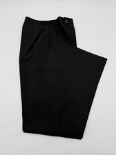 Womens Vintage 1970s Polyester Bell Bottom Pants by Garland 11/12 Black