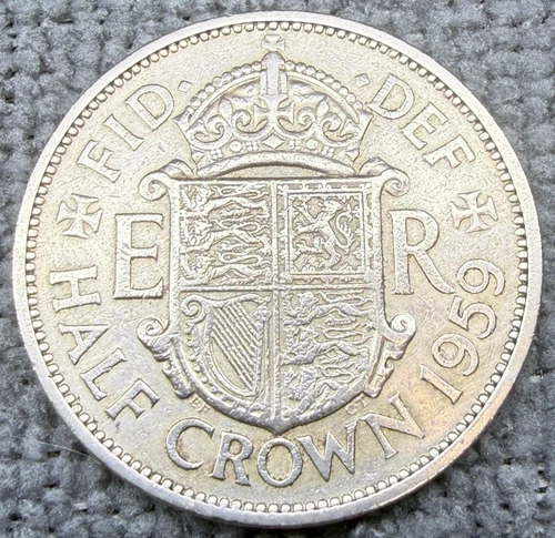 1959 Elizabeth II Half Crown — photo from the most recent tracked eBay sale