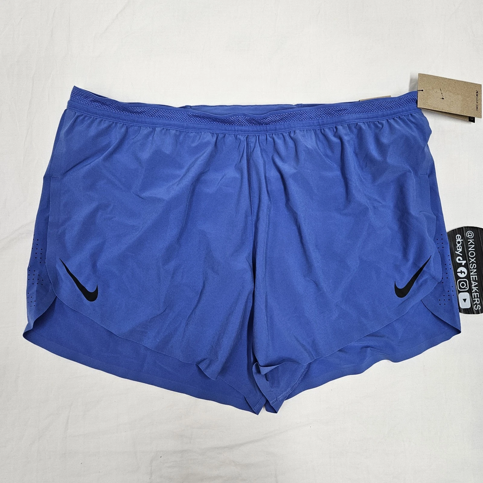 Nike Running Shorts Dri-FIT ADV AeroSwift 4'' Blue FN3352-411 Men's Size XXLarge