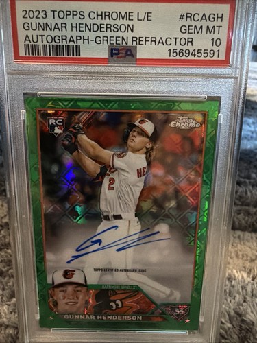 Gunnar Henderson #RCA-GH 2023 Topps Chrome Logofractor Autograph card