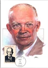 S08-7318, PRESIDENTS OF USA, DWIGHT D. EISENHOWER, MAXIMUM CARD FDC