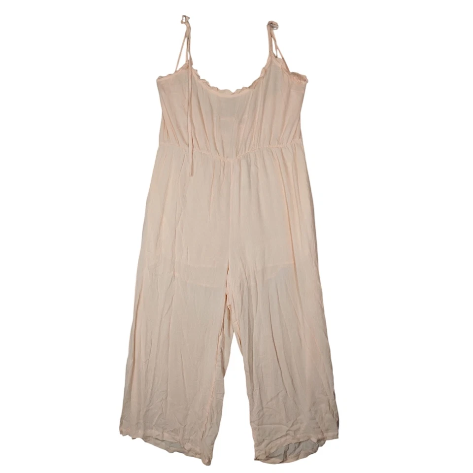 Macacão BooHoo Loungewear gaze pastel pêssego tamanho 24 forrado sem mangas novo com etiquetas - Imagem 2 de 4